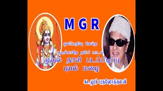 MGR ஒலிப்பதிவு செய்த குடிக்காதே தம்பி பாடல் முதல் நாள் படப்பிடிப்பு புயல் மழை  கடலூர் புருஷோத்தமன்