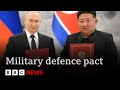 Putin menandatangani pakta militer dengan Korea Utara | Berita BBC