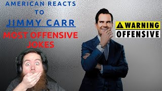 American Reacts To JIMMY CARR - 20 MOST OFFENSIVE Jokes