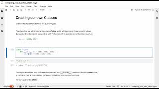 Creating our own class in Python