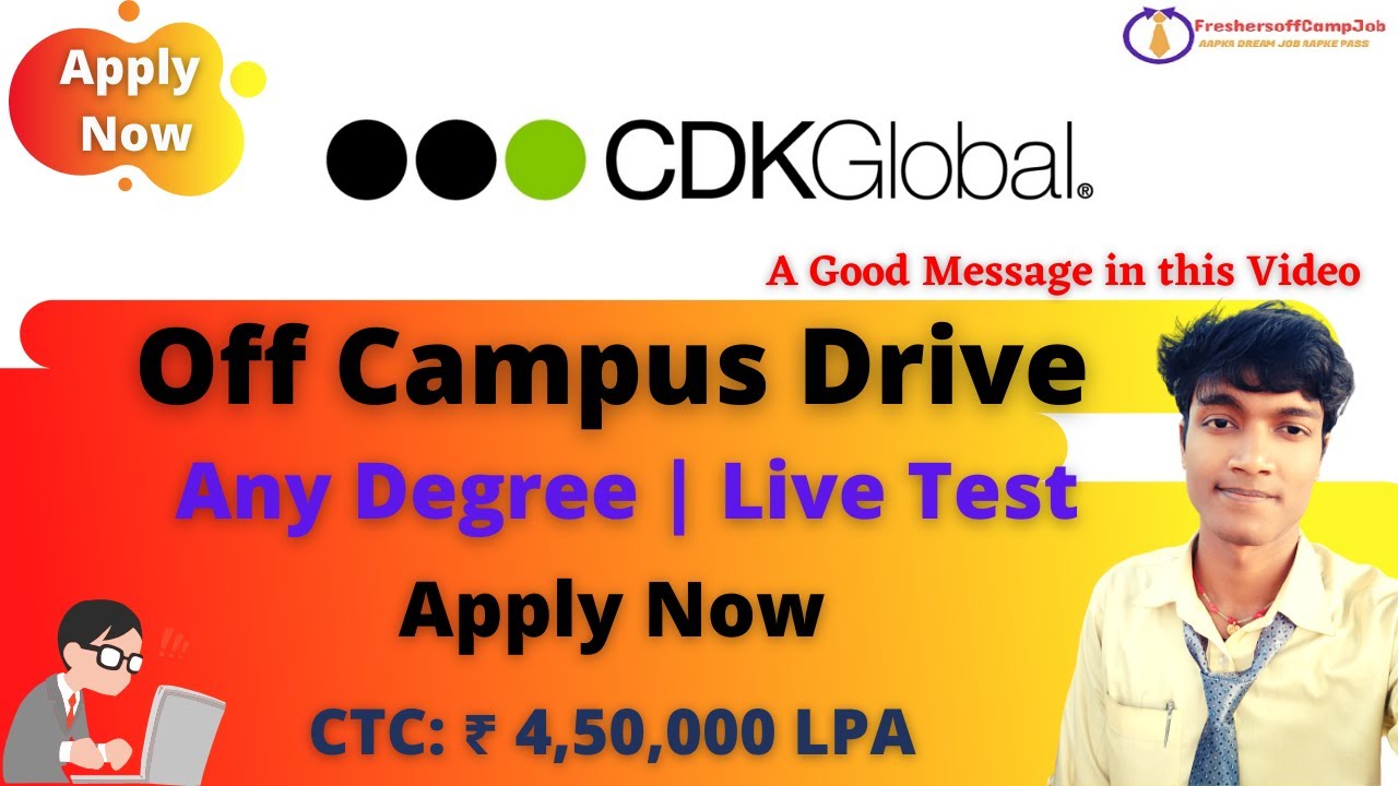 CDK Global Off-Campus Recruitment Drive Hiring For Freshers As ...