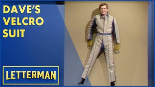 Dave's Velcro Suit Stunt | Letterman