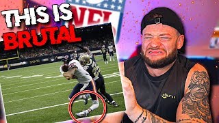 SOCCER PLAYER Reacts to NFL CAREER ENDING INJURIES...