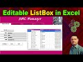 New Listview in Userform | Editable Listbox | AMC Management Application