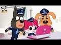 dangerous overloaded car car safety detective cartoon kids cartoon sheriff labrador babybus