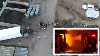 Volunteers help at Lynde Greenhouse after massive fire: Drone