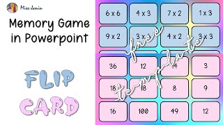 FREE TEMPLATE | Memory Game in Powerpoint | Flip Card