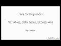 Java Beginner 4 - Variables, Data Types, Assignment