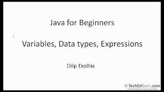 Java Beginner 4 - Variables, Data Types, Assignment