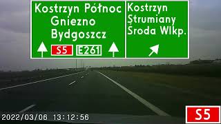 A2, S5: Poznań Krzesiny - Gniezno Południe