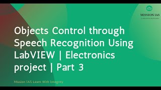 Objects Control through Speech Recognition Using LabVIEW | Electronics | Part 3