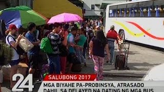 Mga biyahe pa-probinsya, atrasado dahil sa delayed na dating ng mga bus