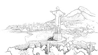 How to draw Christ the Redeemer
