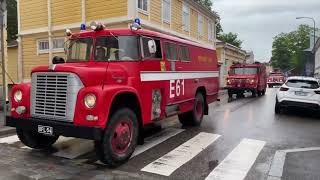 Vanhojen paloautojen päivän paraati/Gamla brandbilarsdag parad/Old firetrucks parade 2023