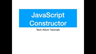Javascript Constructors | JS Constructor object using new instance