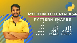 Python Pattern Programs - Printing Stars '*' in Reverse Right Angle Triangle Shape | Star Pattern