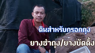 เตรียมดินสำหรับกรอกถุง ยางบัดดิ้ง ยางตาเขียว | DEAW CHANNEL