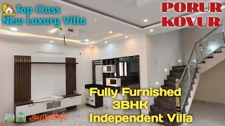 ID: 788 👉 #Home Tour || Mass \u0026 Class 3BHK Villa Chennai Porur அருகில் 🏠 Fully Furnished ⭐Main Road.