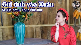 Karaoke Gửi Tình Vào Xuân Tone Nữ | TAS BEAT
