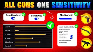 All Gun Headshot Sensitivity Setting After New OB47 Update | Free Fire Max Auto Headshot Sensitivity