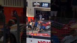 Driver AK change drills 🔥 Race Driver change | Ajith Kumar Racing Dubai 24H series recent video race