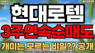 [ 현대로템 ] 3주연속순매도?? 개인 설거지구간?! 개인만 모르는 특급비밀 공개합니다!! 보시고 대응시나리오 잘 세우세요!! #현대로템 #현대로템주가전망