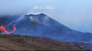 La Palma 3 years after the eruption - the industrial area buried by lava - opening of the lava