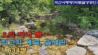 397. 괴산군 칠성면 사은리. 최고의 계곡에 접하는 최고의 환경을 갖춘 토지. 1,634평. 괴산사랑방, 괴산부동산, 괴산토지, 괴산전원주택지, 괴산전원주택, 계곡토지, 국립공원