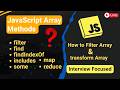 Master JavaScript Arrays for Interviews | map, filter, reduce, find Explained