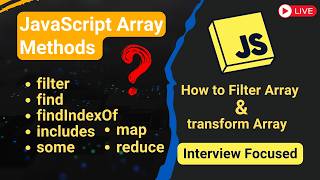 Master JavaScript Arrays for Interviews | map, filter, reduce, find Explained