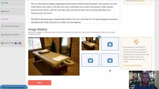 How to Add a Description and Photos to Your MassageBook Website