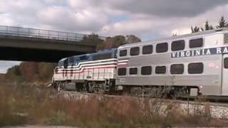 Amtrak Cardinal with Dome \u0026 NYC obs +VRE/NS - 2010