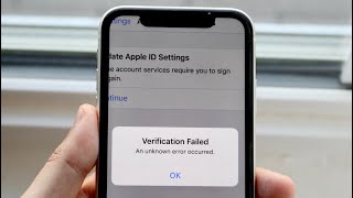 FIX Verification Failed Error On ANY iPhone! (Apple ID Not Working)