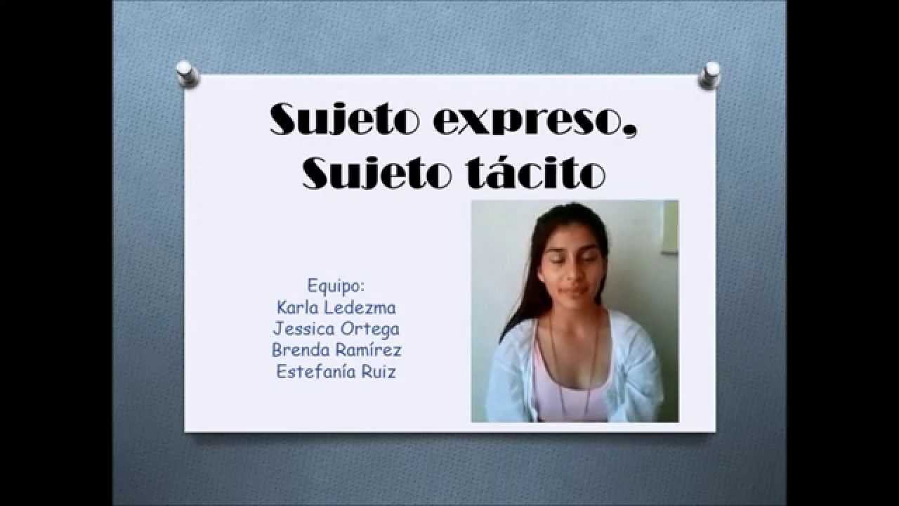Sujeto Explicito E Implicito Youtube