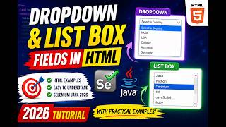 39. Dropdown and List Box fields in HTML (Selenium Java 2026)