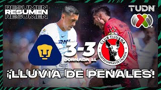 Resumen y goles | Pumas 3-3 Tijuana | CL2024 - Liga Mx J11 | TUDN