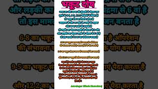 कुंडली मिलान अंक 7 ( भकूट दोष )#astrology#shorts #shortvideo #viral