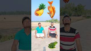 Eating mango 🥭 rotti, grapes 🍇 pineapple 🍍 fruits vs insect - funny vfx video 😁