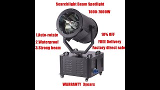 Xenon Lights Auto rotate Aerial Rose Searchlight Beam Spotlight Outdoor High Power Hotel Roof Remote