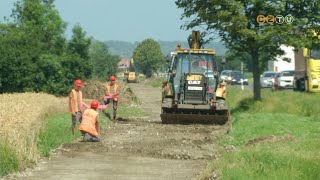 Hetek óta dolgoznak a nagygépek a balogunyomi kerékpárút nyomvonalán