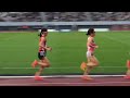 陸上日本選手権10000m 2023 小海遥 五島莉乃 高島由香 女子15周目 グラウンド観戦バックストレート