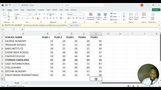 NECO DATA PROCESSING PRACTICAL SPREADSHEET 2025