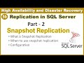 Replication in SQL server - Part 2 || Snapshot Replication in SQL server || Ms SQL