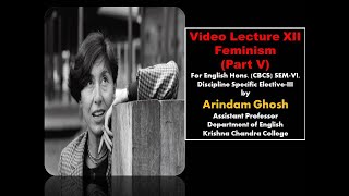 Video Lecture 12 French Feminism: Kristeva, Irigaray, Cixous (Part 5) by Arindam Ghosh