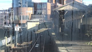 弘南鉄道大鰐線の弘高下駅～中央弘前駅間を走行する7000系の前面展望