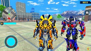 Bumblebee and Optimus Prime Multiple Transformation Jet Robot Car Game 2020 - Android Gameplay