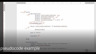 JAVA - Lesson #156 - Pseudocode Example