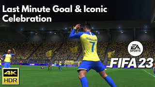 FIFA 23 Cristiano Ronaldo Last Minute Goal and Iconic Siuuu Celebration - FIFA 23 PS5 UHD