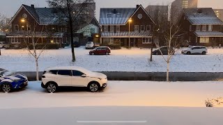 Sneeuw timelapse Den Haag