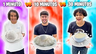 1 MIN VS 10 MIN VS 30 MIN!!! (COMIDA BRANCA)